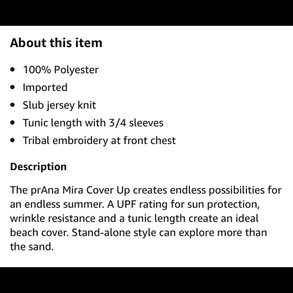 Prana 3/4 sleeve tunic - Picture 3 of 4